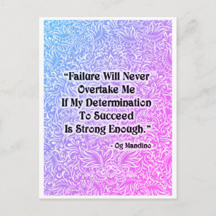 Falen zal nooit inhalen - Positieve Quote's Briefkaart