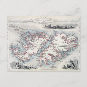 Falklandeilanden en Patagonië, uit een reeks W Briefkaart