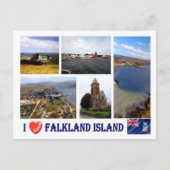 Falklandeilanden - Ik hou van - Briefkaart (Voorkant)