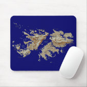 Falklandeilanden Kaart Mousepad Muismat (Met muis)