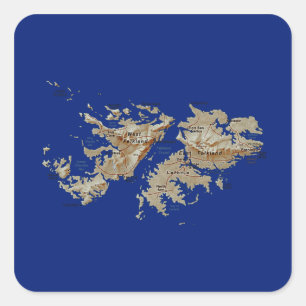 Falklandeilanden Kaart Sticker