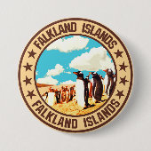 Falklandeilanden Ronde Button 7,6 Cm (Voorkant)