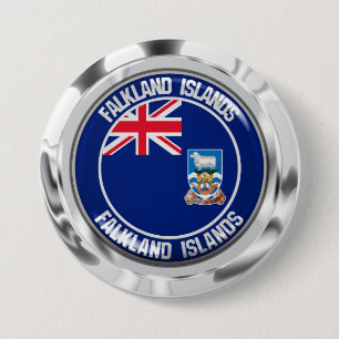 Falklandeilanden Rondemailm Ronde Button 7,6 Cm