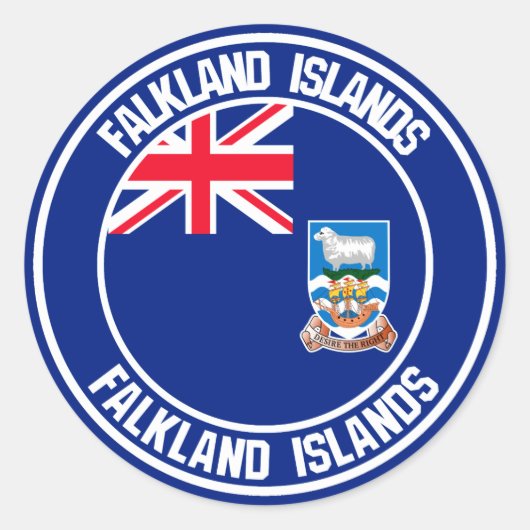 Falklandeilanden Rondemailm Ronde Sticker (Voorkant)
