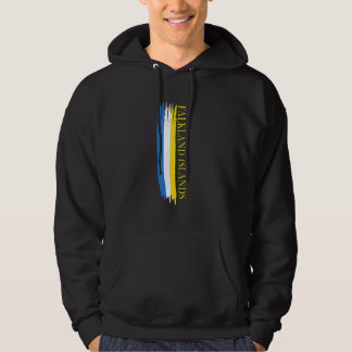 Falklandeilanden Vlag Kleur Strepen Hoodie