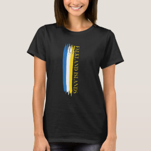Falklandeilanden vlag kleur strepen t-shirt