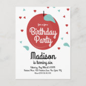 Fall Apple Confetti Coeurs Anniversaire Invitation (Devant)