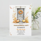 Fall autumn Housewarming party Invitation (Debout devant)