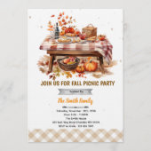 Fall autumn picnic party invitation kaart (Voorkant)