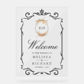 Fall Autumn Wildflower Crest Wedding Welcome (Recto)