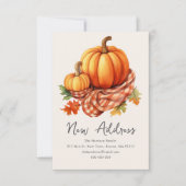 Fall Autumnal Pumpkins | New Home Address  Aankondiging (Voorkant)