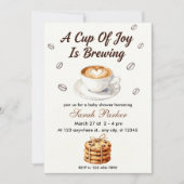 Fall Baby is Brewing Coffee Baby Shower Invitation (Devant)