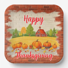 Fall Beautiful Trendy Happy Thanksgiving Papieren Bordje