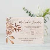 Fall Beauty Wedding Invitations Kaart (Staand voorkant)