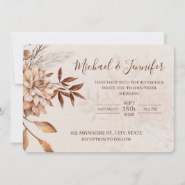 Fall Beauty Wedding Invitations  Kaart