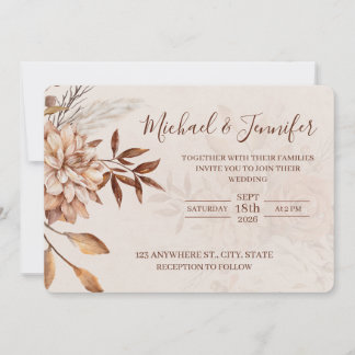 Fall Beauty Wedding Invitations  Kaart