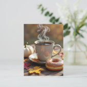 Fall Blessings, Warm Coffee and a Donut Briefkaart (Staand voorkant)