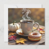 Fall Blessings, Warm Coffee and a Donut Kaart (Voorkant)
