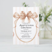 Fall Boho Bow appreciation party grateful party Kaart (Staand voorkant)