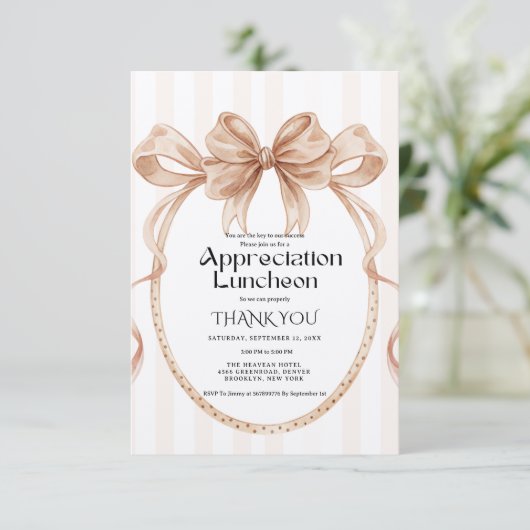 Fall Boho Bow appreciation party grateful party  Kaart (Staand voorkant)