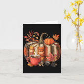 Fall Book Pumpkin Retro Reading Halloween Teacher Kaart (Gele Bloem)