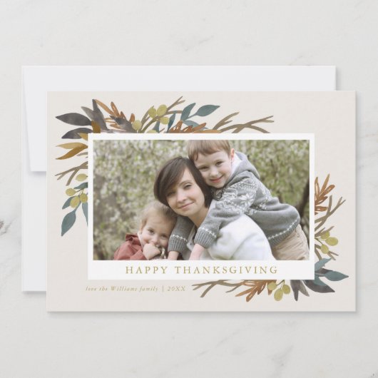 Fall Bouquet Thanksgiving Carte photo (Devant)