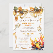 Fall Bow Coquette s'more bridal shower invitation (Devant)