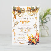 Fall Bow Coquette s'more bridal shower invitation (Debout devant)