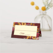 Fall bruiloft bogundy rozen gele zonnebloemen (Voorkant)