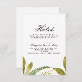 Fall bruiloft Hotel Card - Rustic Harvest Greenery Informatiekaartje (Voorkant / Achterkant)
