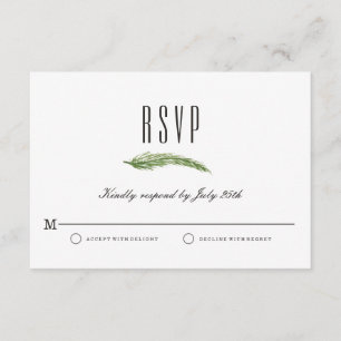 Fall bruiloft RSVP-kaart - Rustic Harvest Greenery RSVP Kaartje