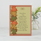 Fall bruiloft Uitnodiging of feest (Staand voorkant)