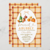 Fall Cocktail Bow Brunch & Bubbly Bridal Shower Kaart (Voorkant / Achterkant)