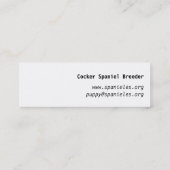 Fall Colors Cocker Spaniel Mini Visitekaartje (Achterkant)