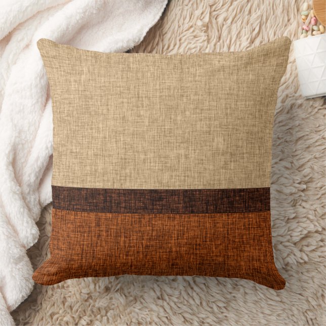 Fall Colors Crosshatch Abstracte Stripe Kussen (Deken)