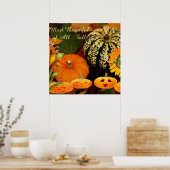 Fall Colors Pumpkins Jack O Lantern Poster (Keuken)