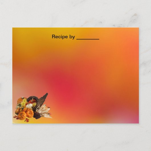 Fall Colors Recipe Custom Card Briefkaart (Voorkant)