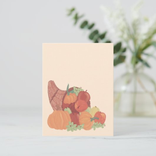 Fall Cornucopia Briefkaart (Staand voorkant)