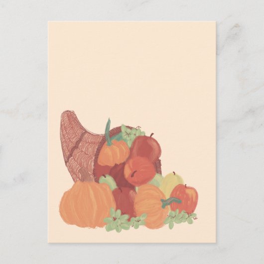Fall Cornucopia Briefkaart (Voorkant)