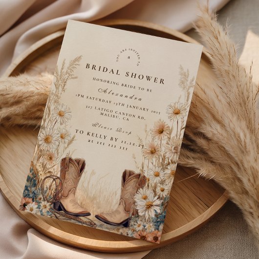 Fall Country Floral Bridal Shower Kaart