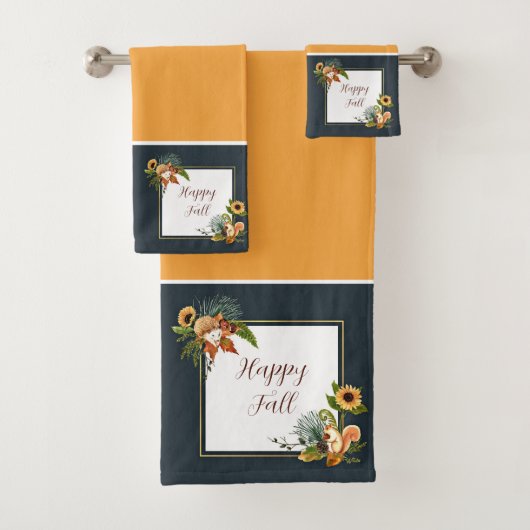 Fall critters and nature with customizable text b (En situation)
