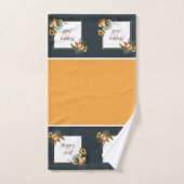 Fall critters and nature with customizable text b (Serviette à main)