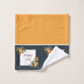 Fall critters and nature with customizable text b (Gant de toilette)