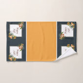 Fall critters and nature with customizable text b (Serviette à main)