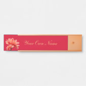 "Fall Dahlias" Red Hanging Nom Plaque Porte Signal (Devant)