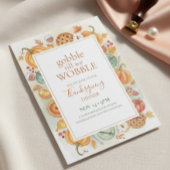 Fall Feast Frame Thanksgiving Invitation Kaart