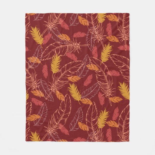 Fall Feathers Fleece Deken (Voorkant)