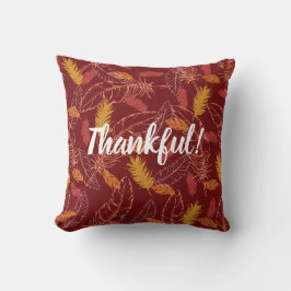 Fall Feathers Thankful/Blessed Throw Pillow Kussen