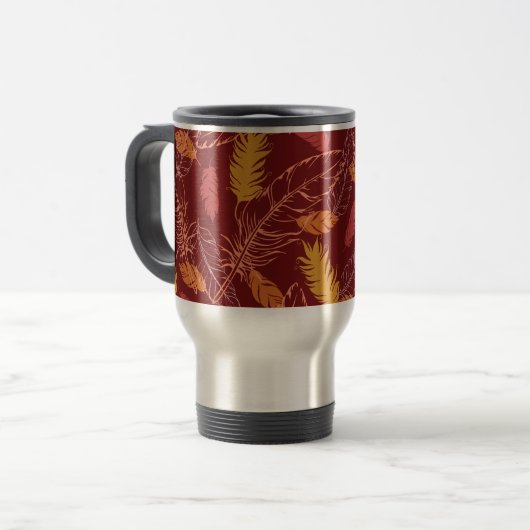 Fall Feathers Travel Mug (Devant gauche)