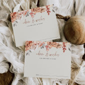 Fall Floral Baby Shower Advice & Wishes Card Briefkaart